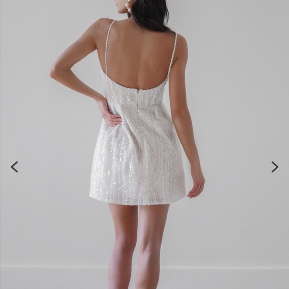 Watters Fancy Beaded Sequin Mini Dress - Picture 2 of 12